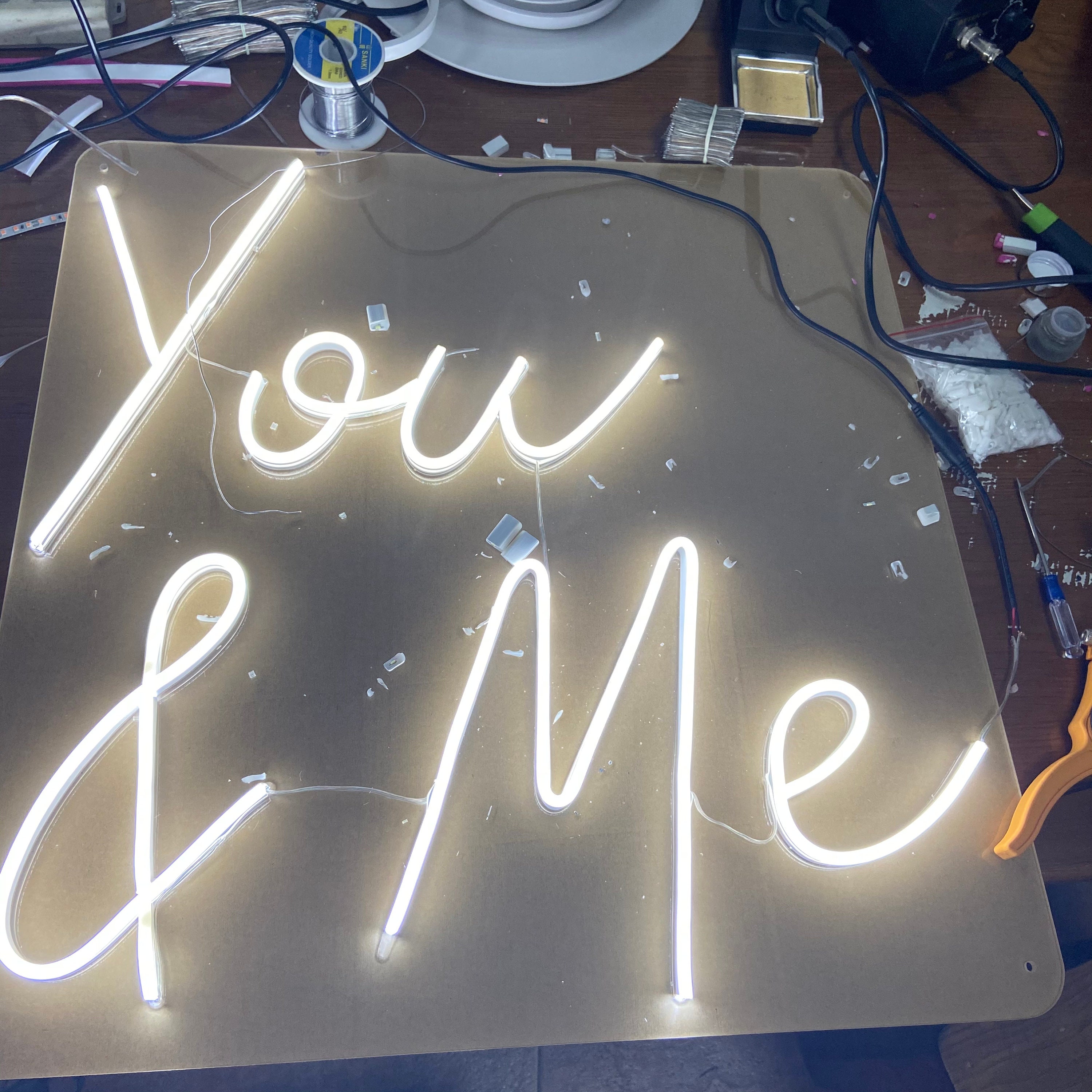 You & Me Neon Sign Custom Neon Light Sign Led Custom Pink Etsy