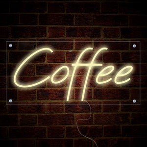 Neon Sign Cafetería, Signo de Neón Personalizado, Luz de Neón, Decoración de letreros nocturnos, Restaurante Luces de Neón, Pero primer café, Señal de fiesta de compromiso