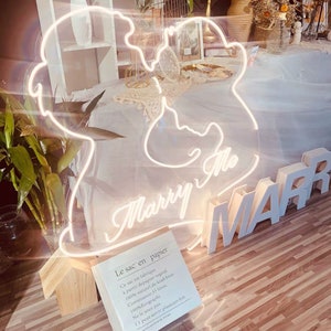 Custom Neon Sign Wedding  sign  Custom Led Neon Light Signs Neon Bedroom  Decorations, Romantic Proposal Neon decor for Restaurant name