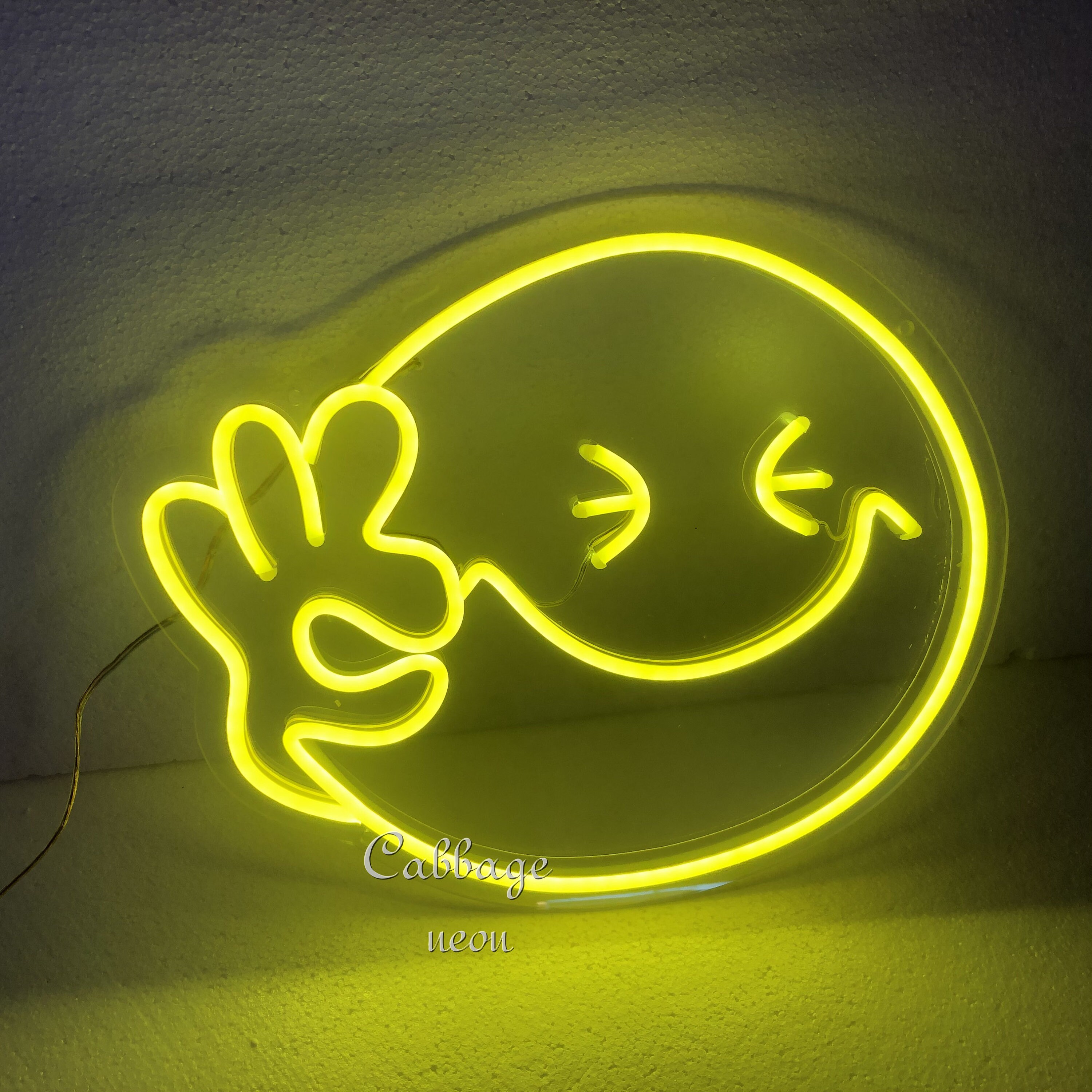 Smile Face Neon Signcreative Neon Designemoji Neonhome - Etsy