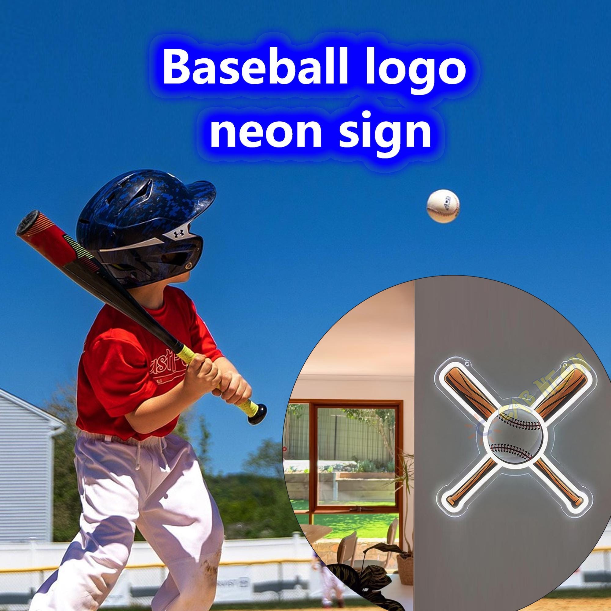 Custom Baseball Team Logo Neon Sign- Texas Ranges Neon Sign-baseball ...