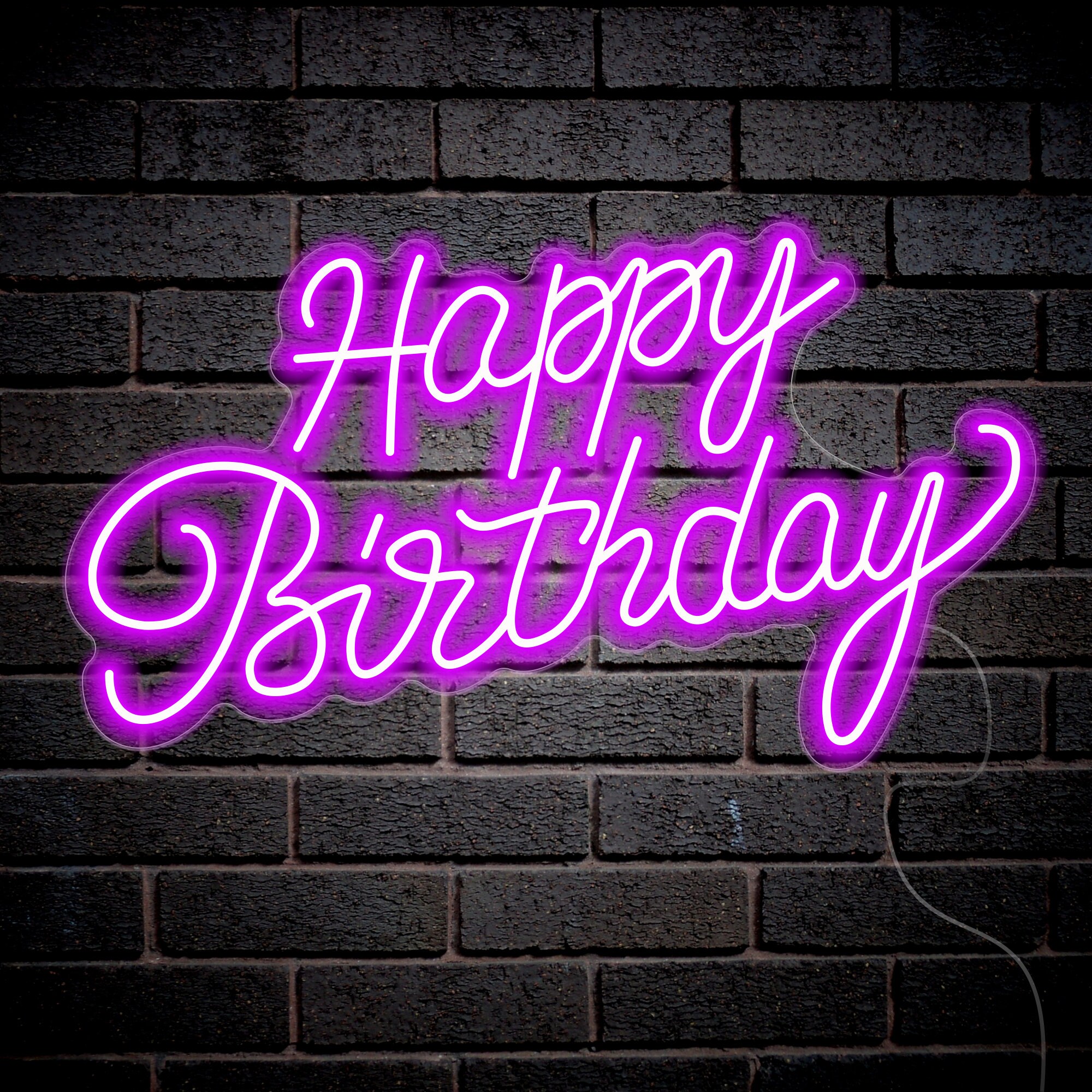 Custom Neon Signs Happy Birthday Neon Sign Birthday Party Etsy