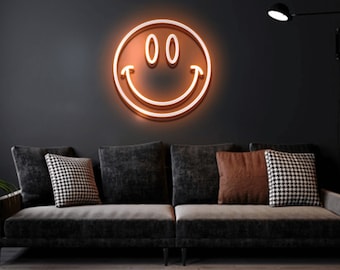 Benutzerdefinierte Smiley Neon Schild, LED-Wanddekor