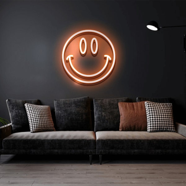 Neon Sign Custom Smiley Face Custom Neon Sign Face Neon Sign Bedroom Custom Neon Light Led Custom Light Neon Wall Decoration Emoji