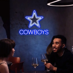 Star Neon Sign custom neon Cowboys football Sports LED Neon light Gaming Room Deco Bar Pub Wall Hanging,Dallas Cowboys