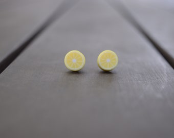 Real 925 Sterling Silver Cut Out Lemon Slice Stud Earrings Fruit Summer Food Real 925 Sterling Silver Cut Out Lemon Slice Stud Earrings Fruit Summer Food