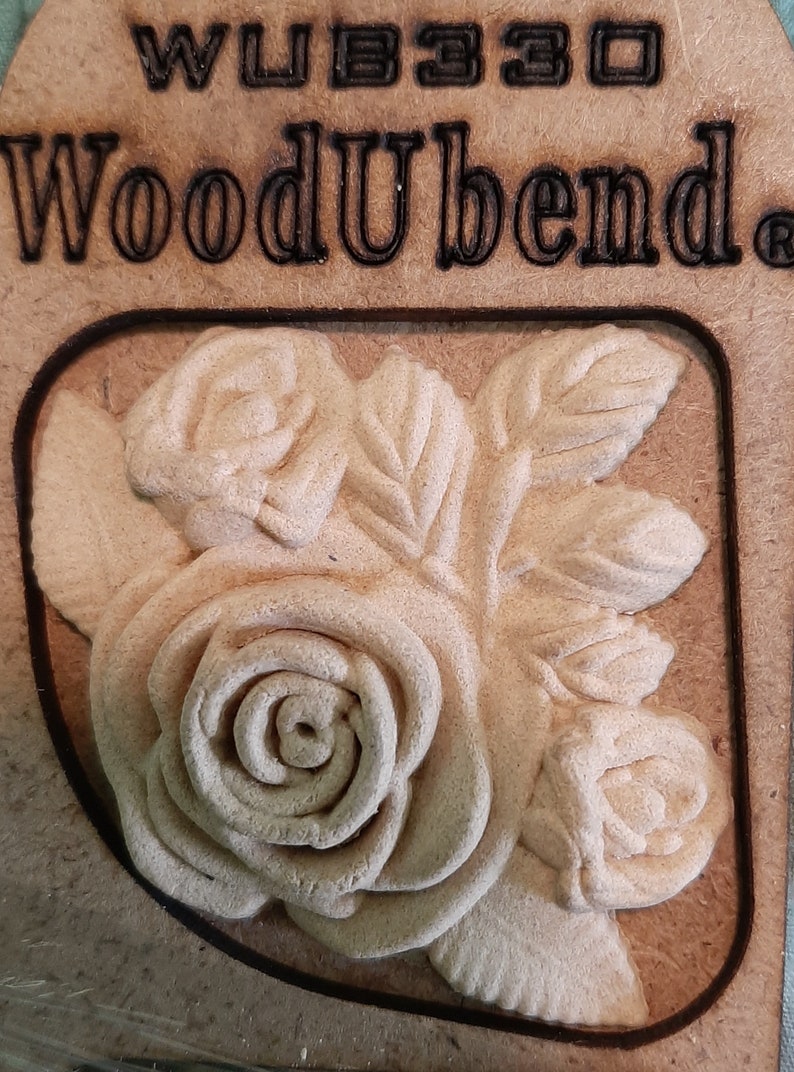 molding Woodubend Heat to bend applique, Rose bouquet