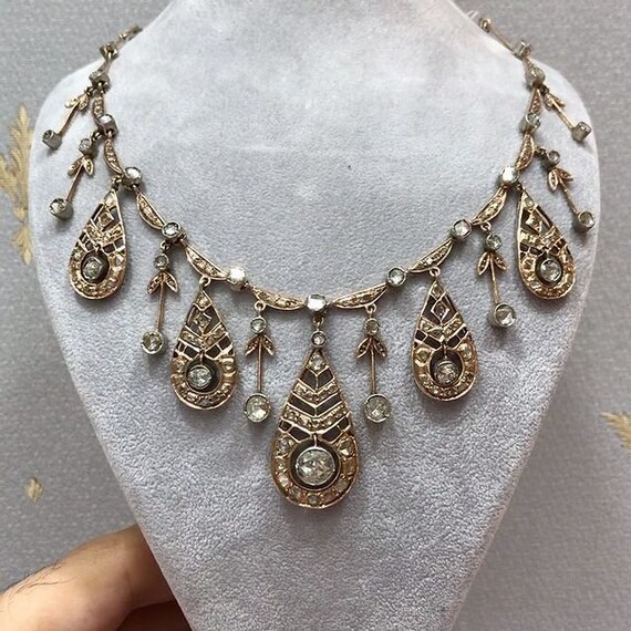 Ottoman Diamond Necklace Etsy