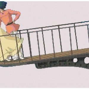 Howl&#39;s Moving Castle Kiss Cross Stitch Pattern
