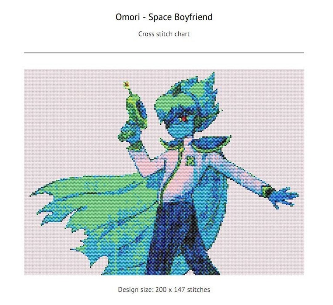絵描きhiro C「ハッピーサッド」 Omori Captain Spaceboy (spaceboyfriend) Cross Stitch Pattern - Etsy