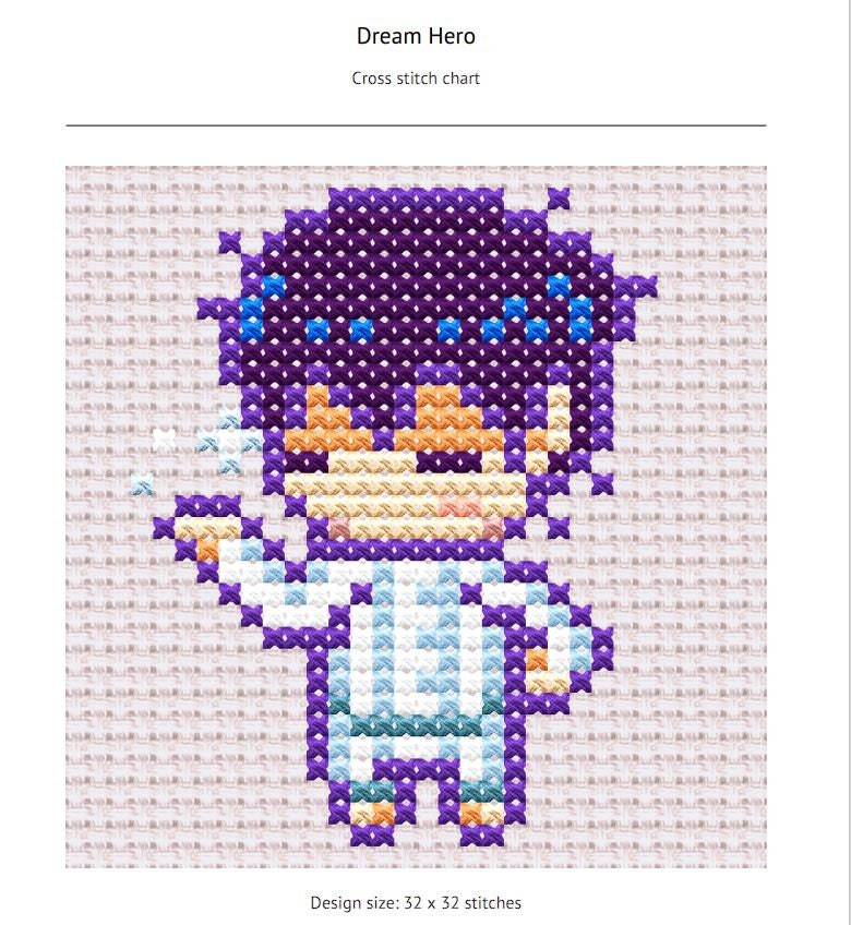 Omori Dream Hero Cross Stitch Pattern - Etsy