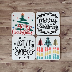 Christmas Coasters / 4 designs / bundle deal / drinks