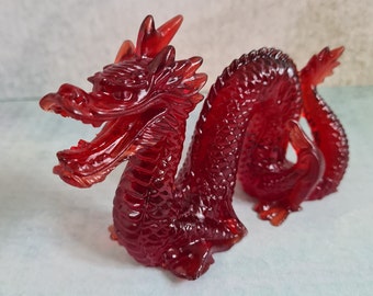 Standbeeld Chinese draak / ornament / verschillende kleuren / bedrukt met hars