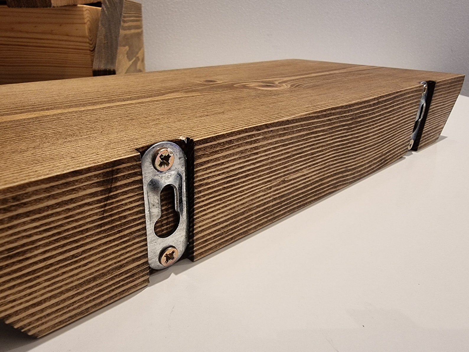 Floating Shelf Beveled Edge Shelf Rustic Handmade Solid Wood Etsy