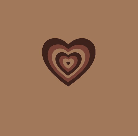 90s brown love heart sticker printable y2k igirl heaven etsy
