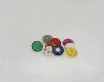 Natural certified 9 gems navratna zodiac stones Rashi ratna 2 , 3 , 4 , 5 mm size gemstone | birthstone