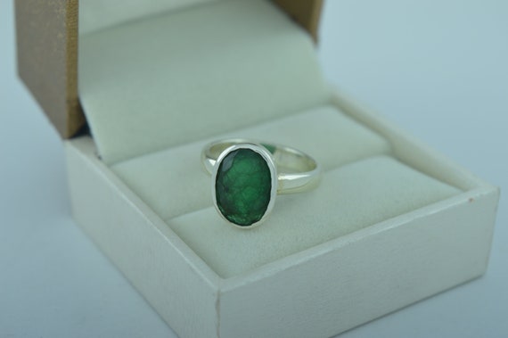 Natural Vivid Green Big Emerald Men's Ring, Wedding Rare High Grade Emerald  Ring, 925 Sterling Silver Emerald/Panna Astrology Ring for Men's -  Walmart.com
