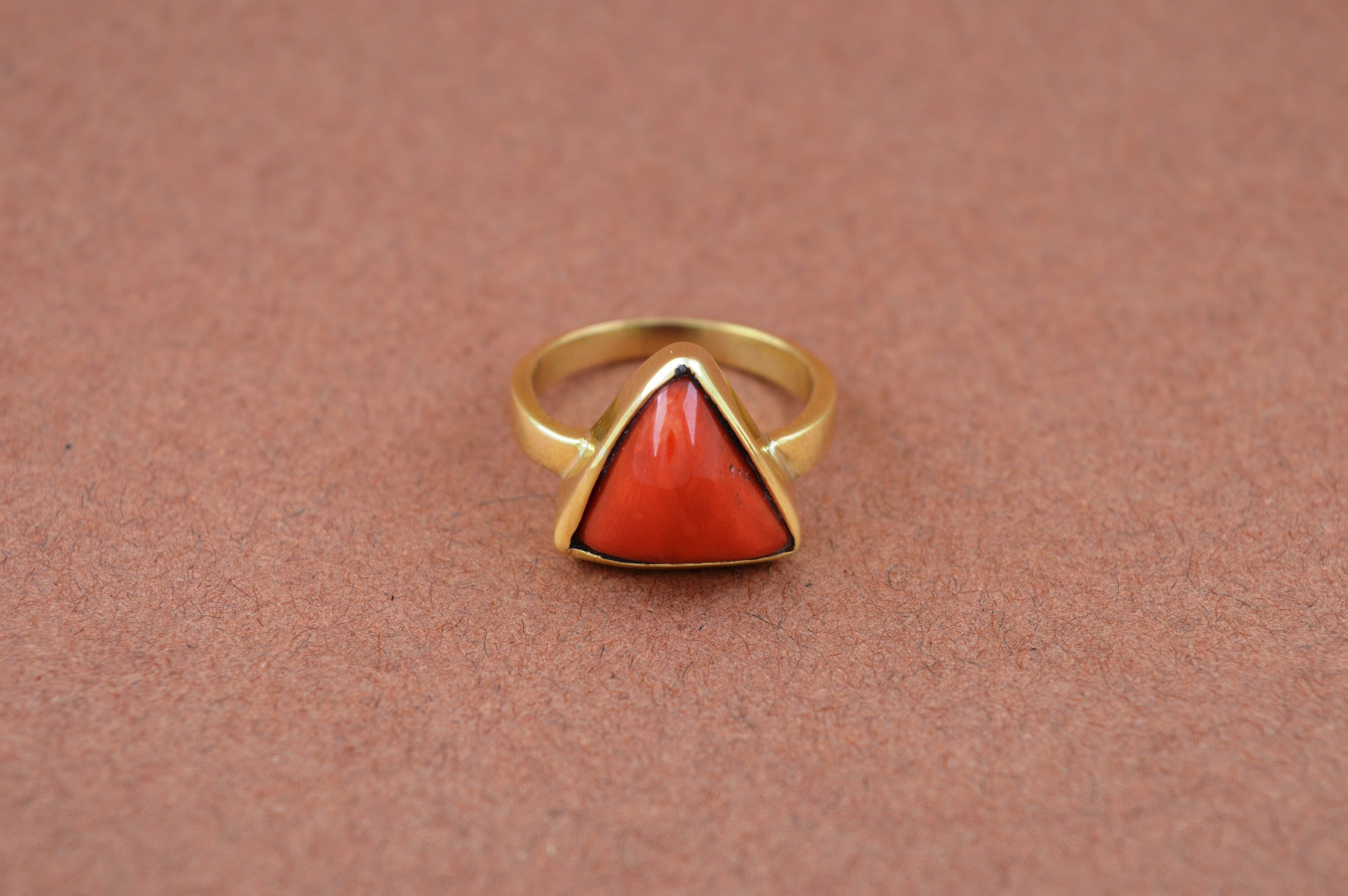 Certified Coral Ring - Etsy