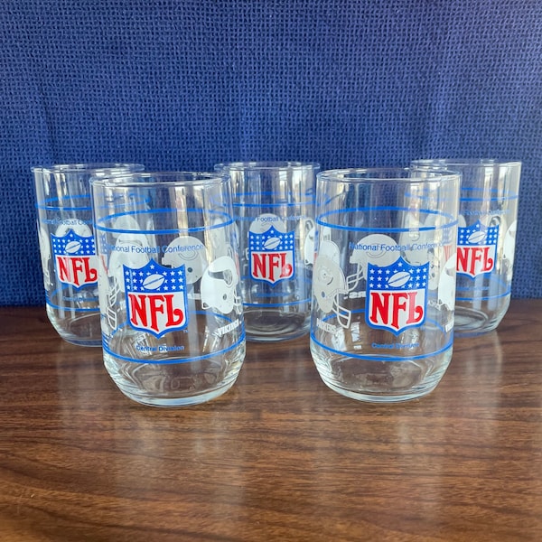 Vintage Nfl Glasses Etsy