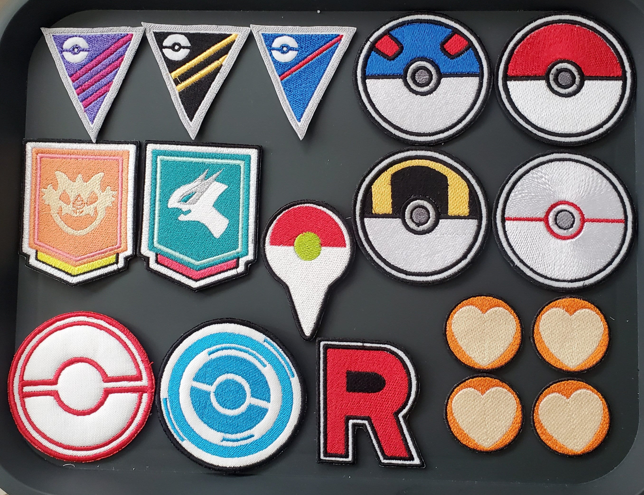 Large Package: Level 50 Pokemon Go Jacket Embroidery Patches 