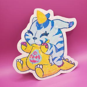Digital Monster Plush Sticker