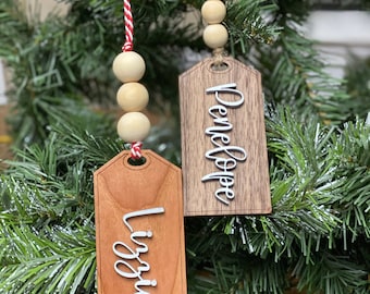 Personalized Gift Tags / Personalized Stocking Tags / Wooden Gift Tags / Farmhouse Stocking Tags / Christmas Decor / Place Cards