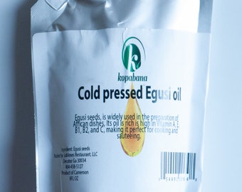 Kopabana Cold Pressed Egusi oil, African melon seed 8 FL OZ