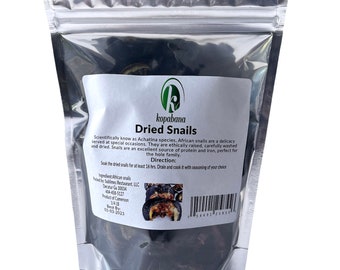 Escargots africains séchés Kopabana| Pour mijoter ou griller | Différentes tailles | 125 grammes