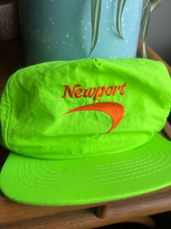 Vintage 1990's Newport Neon Green Snap Back Hat