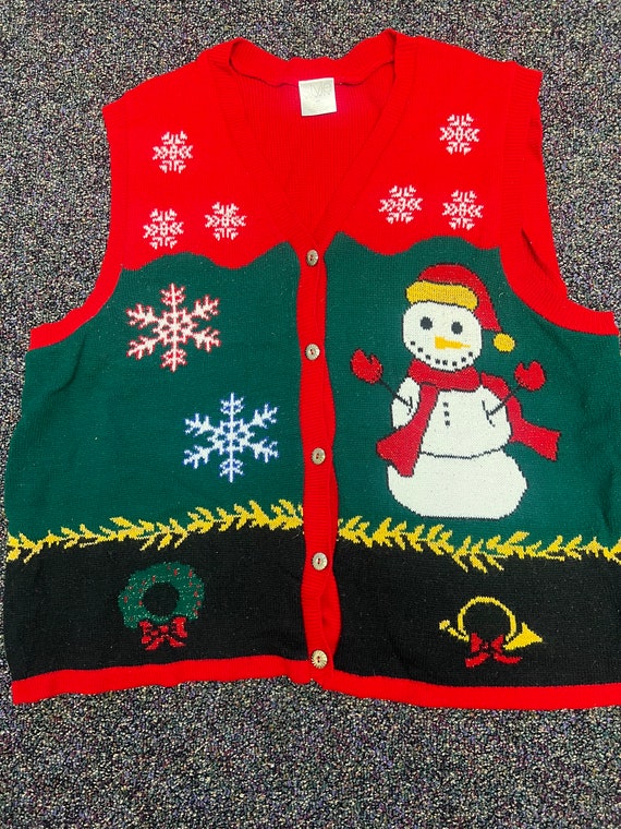 Vintage Christmas/ Holiday Sweater Vest / Ugly Chr