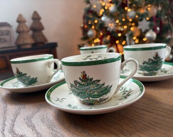 スポード クリスマスツリー ティーカップ＆ソーサー - Etsy 日本