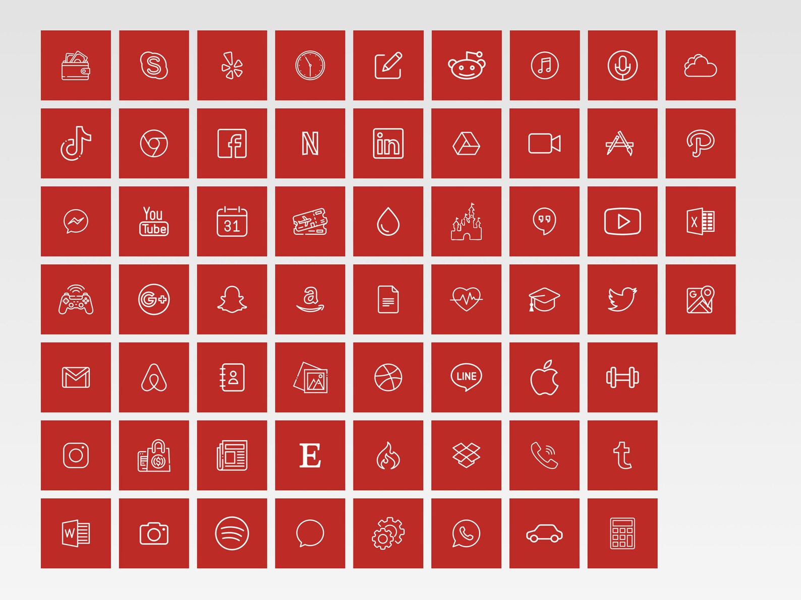 Red Icons Iphone Ios 14 App Icons Ios14 Widgetsmith Etsy Ireland