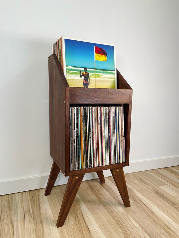 Vinyl Record Storage Cube Stackable Record Crate Record Player Stand Record  Display Reclaimed Wood Cube Shipped Fully Assembled 