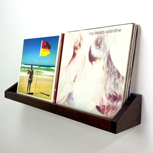 Double floating record shelf - Double record display shelf - Vinyl display shelf - Floating vinyl shelf