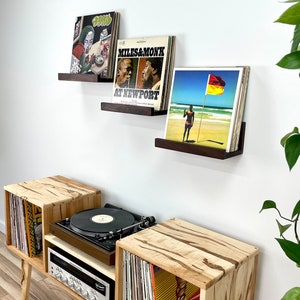 Floating record Shelf - Vinyl floating shelf - Vinyl storage shelf - Record display - Record storage shelf