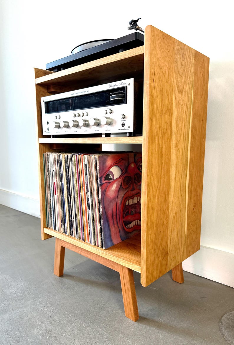 Record Player Stand / Solid Hardwood / Completely Customizable - Etsy