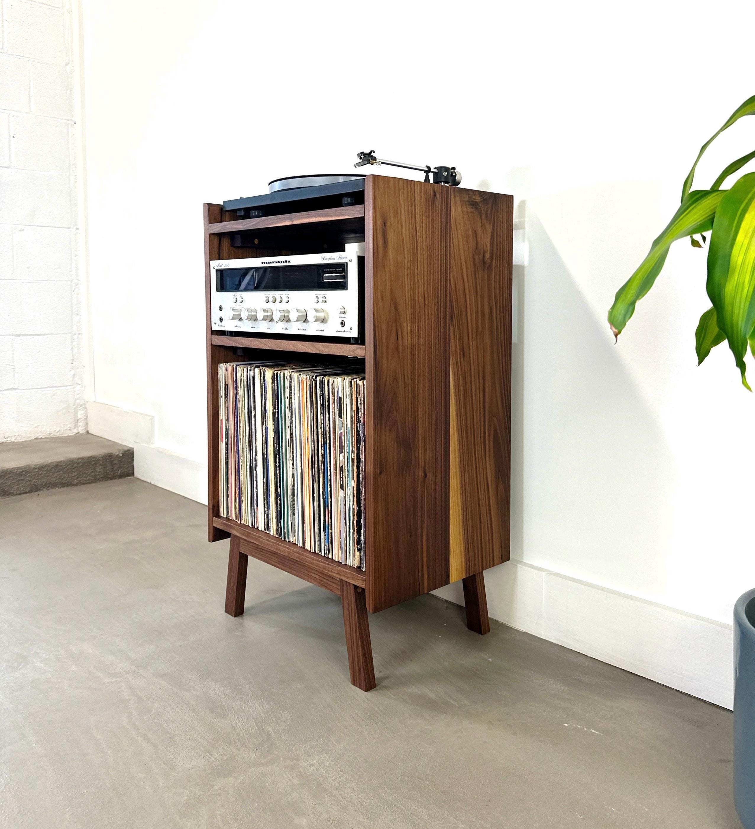 Record Player Stand / Solid Hardwood / Completely Customizable - Etsy