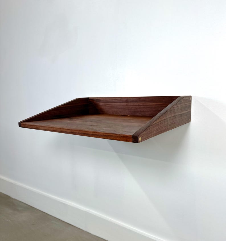 Zwevende plank draaitafel / Aanpasbare plank voor platenspeler / Projectorplank / Massief hardhout afbeelding 10