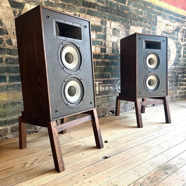 Handmade Hardwood Speaker Stands, HF2 /Customizable Hifi Audio (Set of 2)
