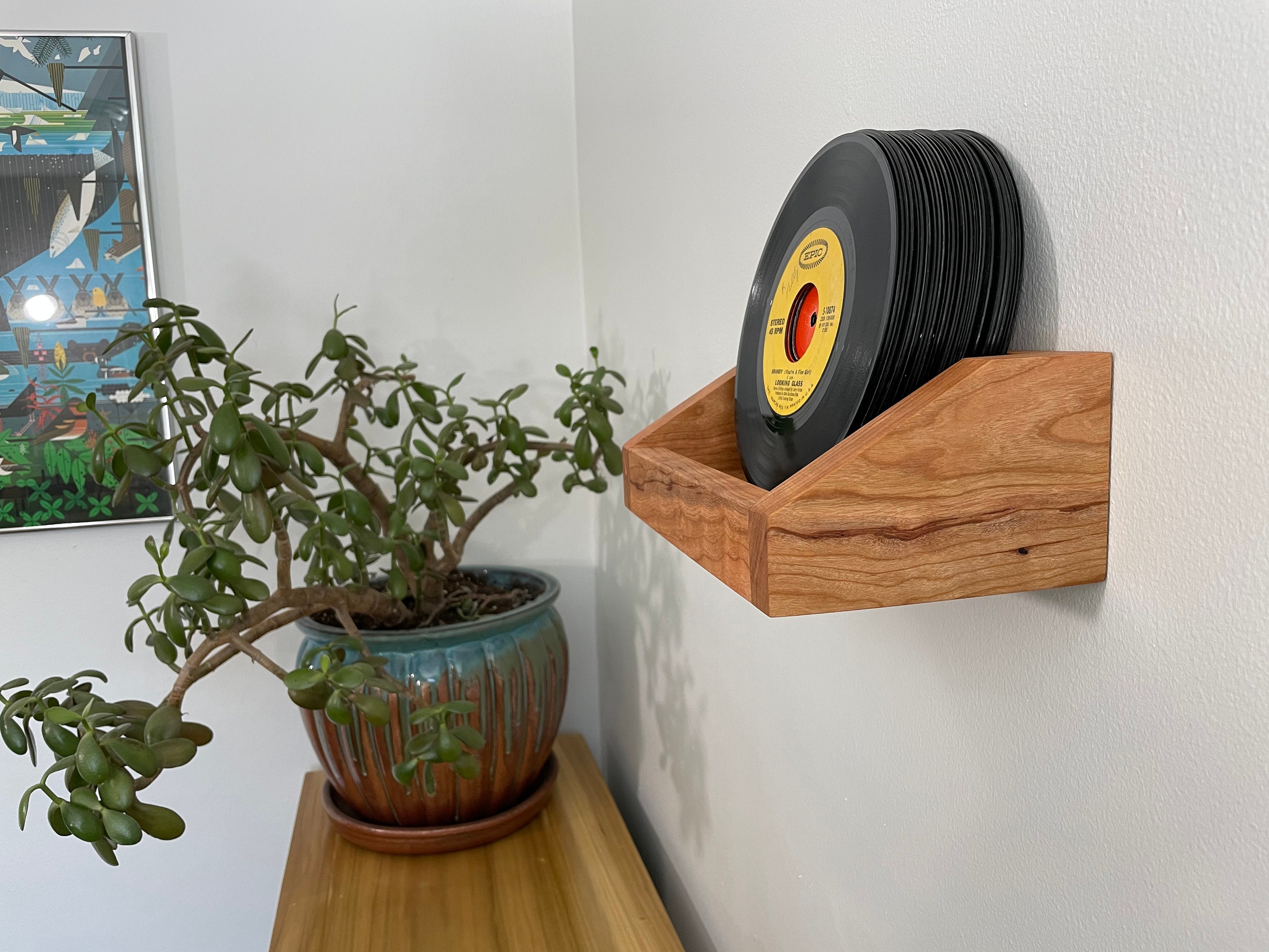 7 Floating record shelf 45 floating record display 45 Etsy