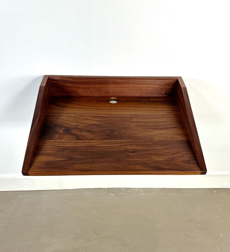 Zwevende plank draaitafel / Aanpasbare plank voor platenspeler / Projectorplank / Massief hardhout afbeelding 9