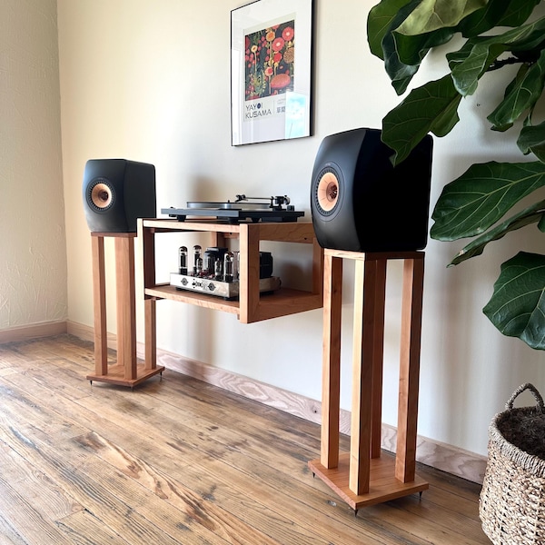 Lautsprecherständer / PF 4 / komplett anpassbar / Massives Hartholz / Home Audio Ständer