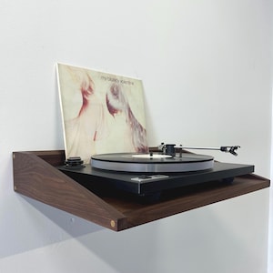 Estante flotante para tocadiscos / Estante personalizable para tocadiscos / Estante para proyector / Madera maciza