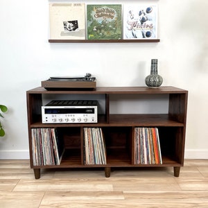 The Mayfield / Record Cabinet / Solid Hardwood / Vinyl Storage Console