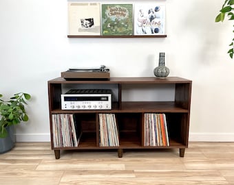 The Mayfield / Record Cabinet / Solid Hardwood / Vinyl Storage Console