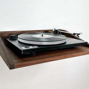 Zwevende plank draaitafel / Aanpasbare plank voor platenspeler / Projectorplank / Massief hardhout afbeelding 3
