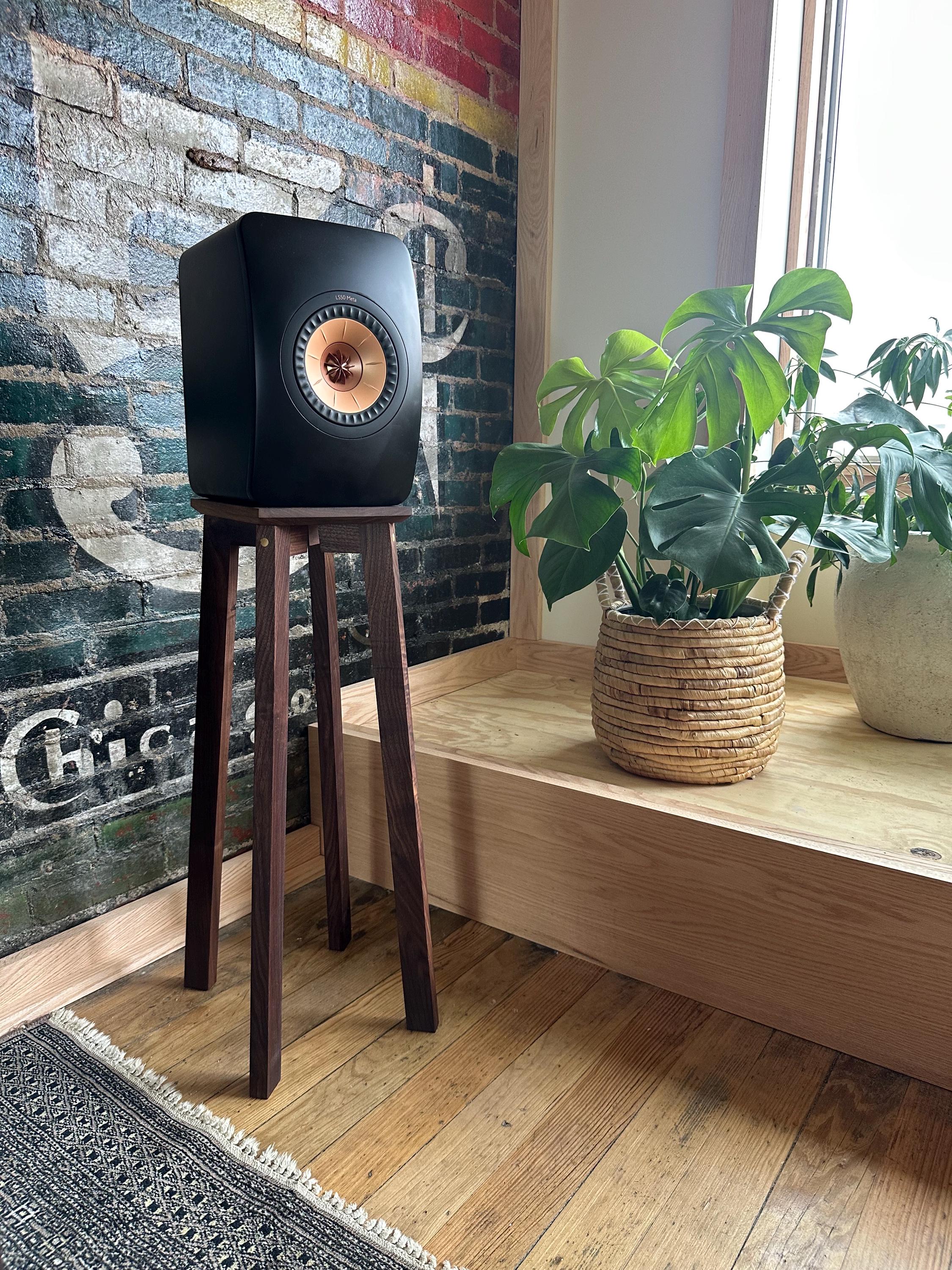 希少品 アンティーク スピーカースタンド フラワースタンド 高さ46cm HF1 / 背の高いスタンド / 手作りの硬材製スピーカースタンド