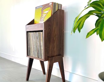 Soporte para discos / Estuche con tapa frontal / Vitrina para vinilos