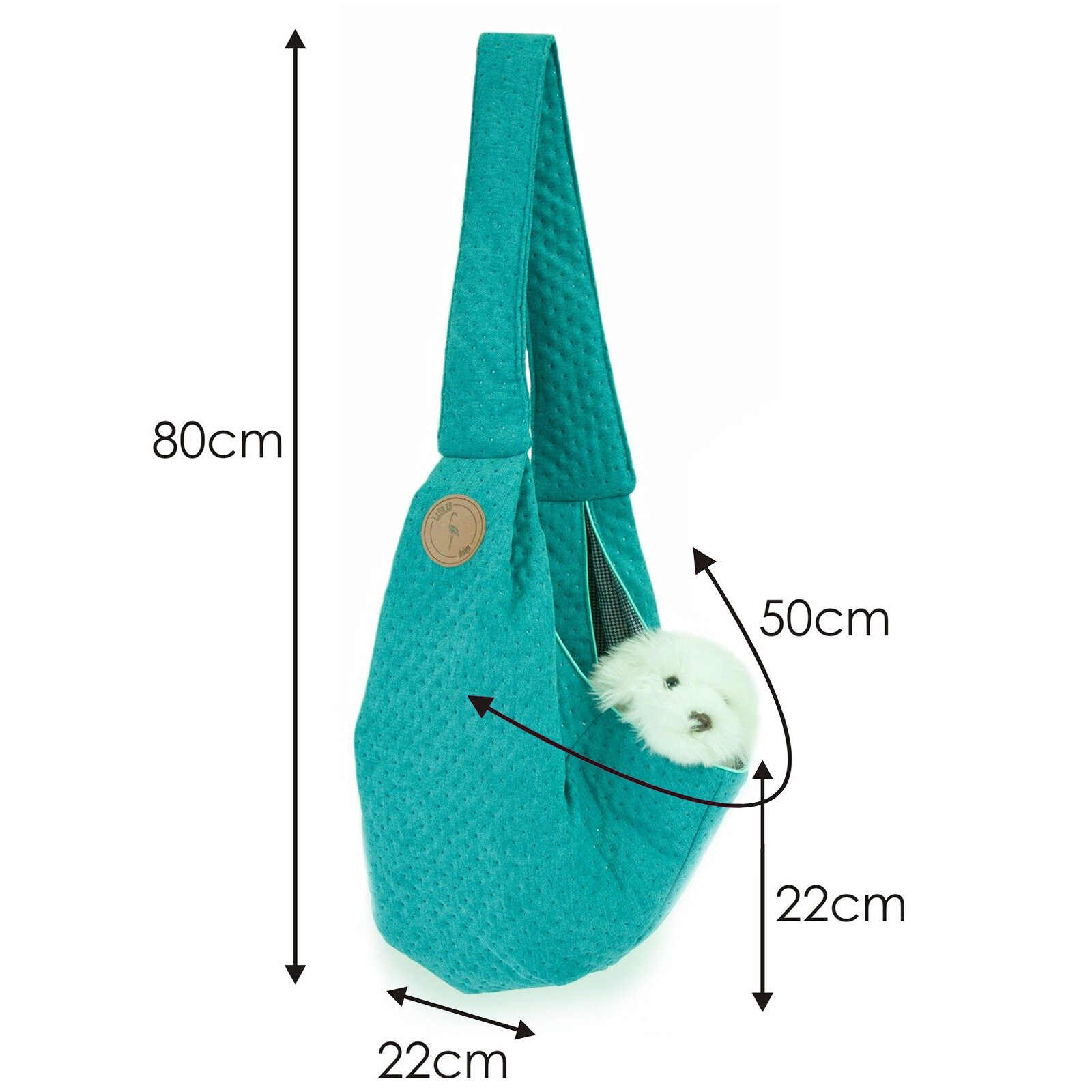 Handmade Turquoise Pet Dog Carrier Bag Puppy Sling Travel Etsy