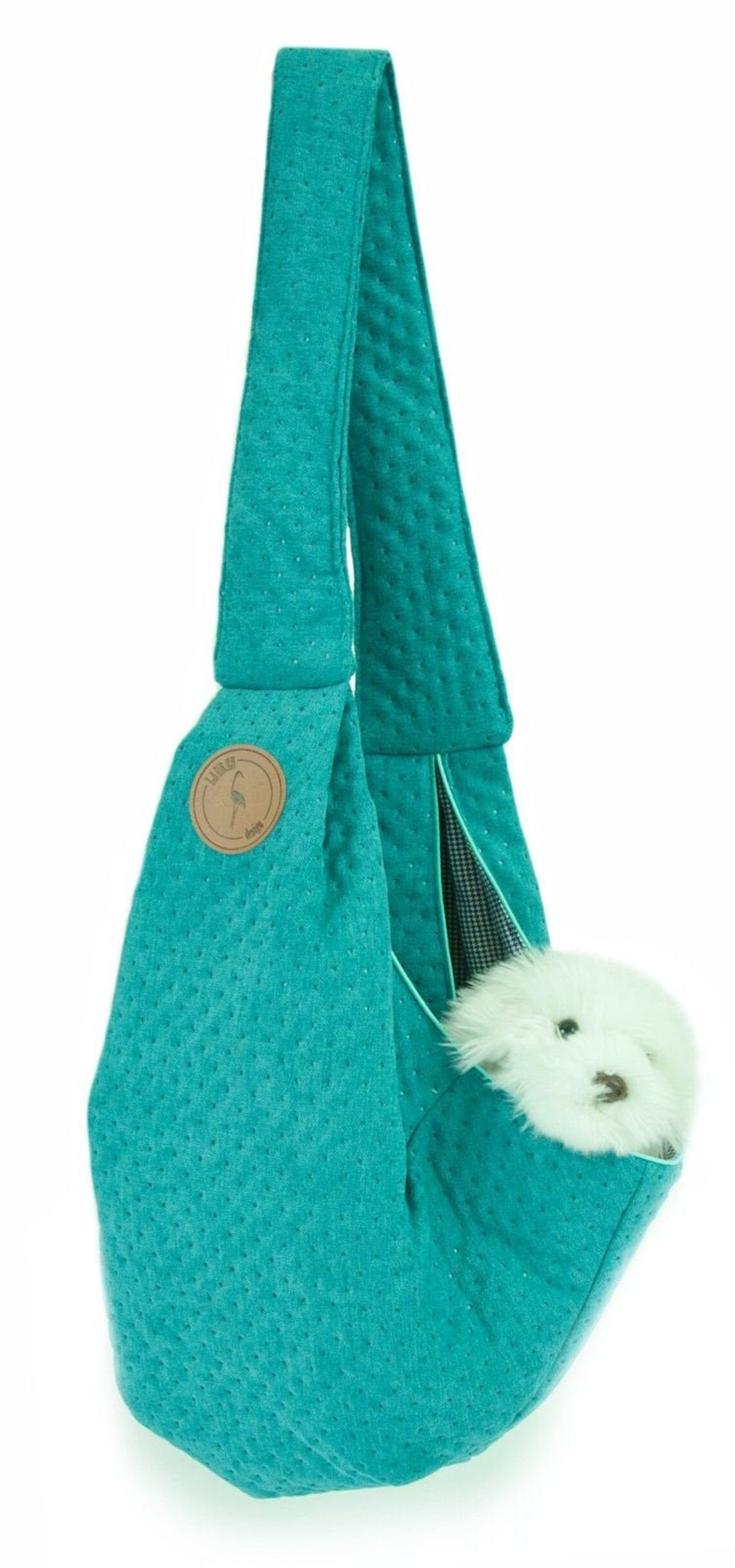 Handmade Turquoise Pet Dog Carrier Bag Puppy Sling Travel Etsy